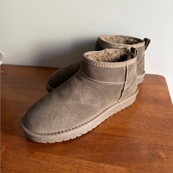 Women's Mushroom Brown Suede Ankle Boots by Project Cloud - Picture 2 of 7